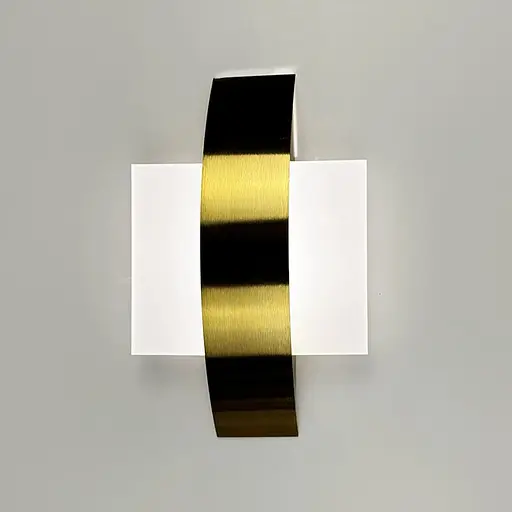 Латунне бра Line F з квадратним розсіювачем Арт. W205 - 250*130 AB  - фото 4