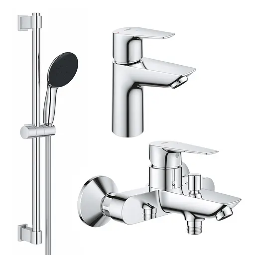 Набор смесителей 3 в 1 для ванной комнаты Grohe QuickFix StartEdge S-Size UA202501SE Хром - фото 1