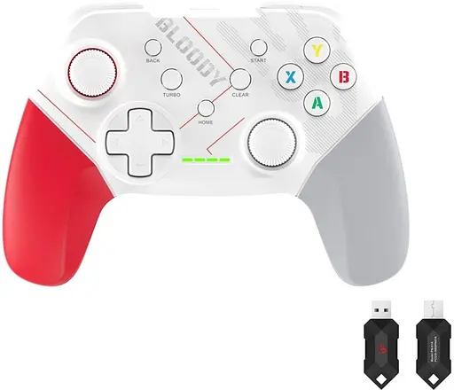 Геймпад Bloody GPW50 White/Red/Grey беспроводной USB 2.4GHz для ПК/PS3/Android двойная вибрация - фото 7