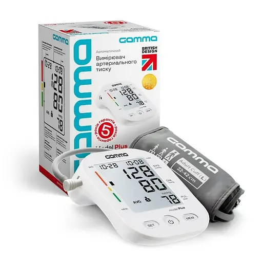 Тонометр Gamma Plus 4Gen Type-C з адаптером автоматичний на плече - фото 5