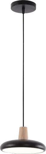 Подвесная люстра XI3342-1 черный + дерево - фото 3