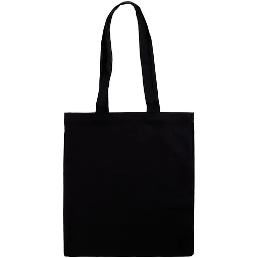 Сумка Rosa Talent 38х42 см ручка 70 см чорна бавовна 200 г/м2   - фото 1