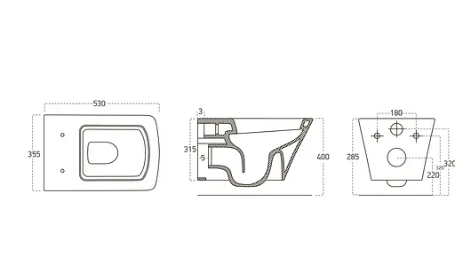 Унитаз подвесной Volle Teo 13-88-422 с сидением Soft Close, Белый - фото 4