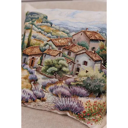 Подушка гобеленова Прованс Лавандова провінція 45х45 см (44308) - фото 3