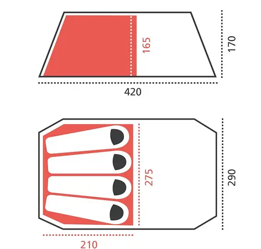 Намет Grand Canyon Robson 4 Capulet Olive (330012) - фото 2