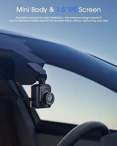 Видеорегистратор Avylet A1/ 2К / 170° / GPS / Wi-Fi / Черный - фото 4