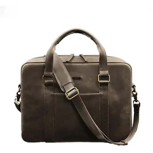 Шкіряна сумка для ноутбука та документів коричнева Crazy Horse - фото 1