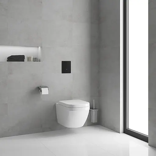 Панель змиву для унітазу Grohe QuickFix Even Black 38966KF0, Чорний матовий - фото 7