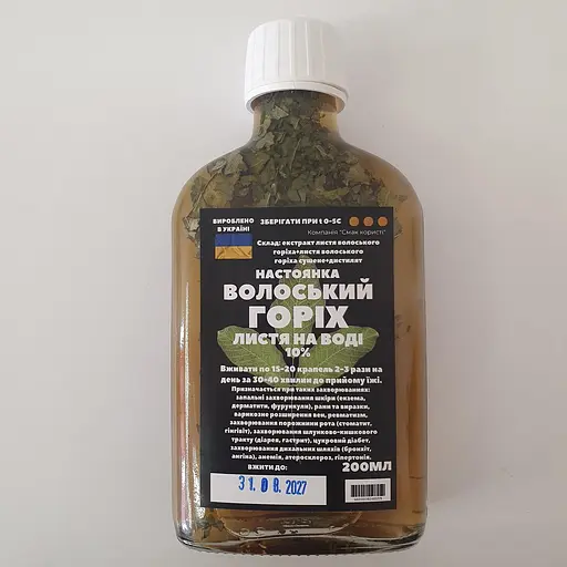 Водная настойка на листьях грецкого ореха 200 мл - фото 1