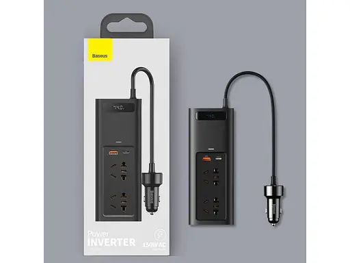 Автомобильный инвертор Baseus In-car Inverter 150 W (220V CN/EU) - фото 2