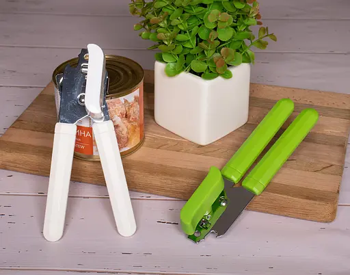 Консервный нож открывалка для консерв консервооткрыватель нержавеющая сталь пластик 20 см, Kitchen Master Белый 85462 - фото 6