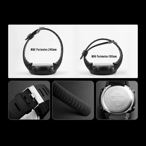 Чоловічий годинник Skmei 1420 Чорний - фото 3