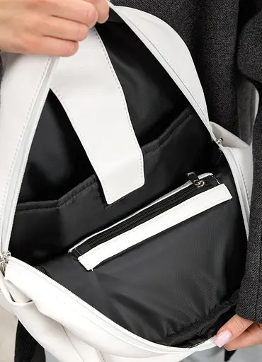 Жіночий рюкзак Sambag Talary білий 35 х 25 х 12 см (35312008) - фото 8