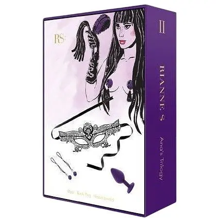 Романтический подарочный набор Rianne S Trilogy Set II: пробка 2.7 см, лассо для сосков, маска - фото 8