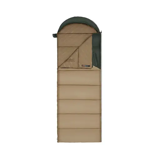 Спальний мішок з капюшоном Naturehike Sunny Day PL02 U450 CNK2550WS028 (3.9 °C) правий Коричнево-зелений