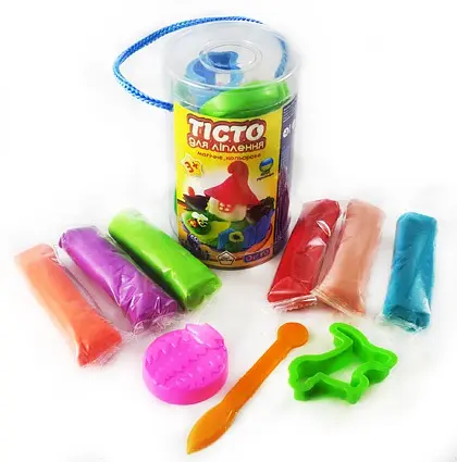 Набор для лепки, 6 цветов, туба ПВХ, TM OKTO