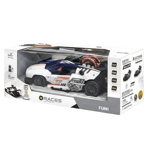 Радіокерована машина 911-711 A Електромобіль з парогенерацією, що відчиняються дверцятами, підсвіткою, акумулятором 7.4V, Білий - фото 2