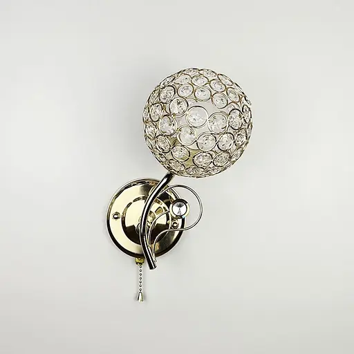 Бра у золотому корпусі із кришталевим плафоном | Арт. 220/1 GD | Line F - фото 4