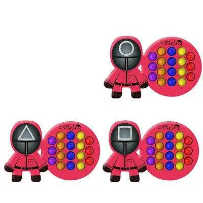 Антистрес сімпл-дімпл, герой із серіалу Гра в кальмара Netflix, червоний, 20 см - фото 2