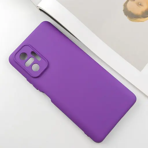 Чехол TPU Getman Liquid Silk Full Camera для Xiaomi Redmi Note 10 Pro / 10 Pro Max Фиолетовый / Purple - фото 2