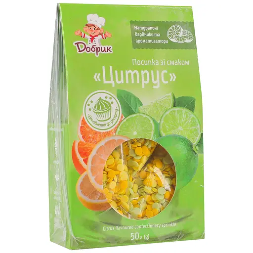 Посыпка кондитерская фигурная Добрик Цитрус 50 г - фото 2
