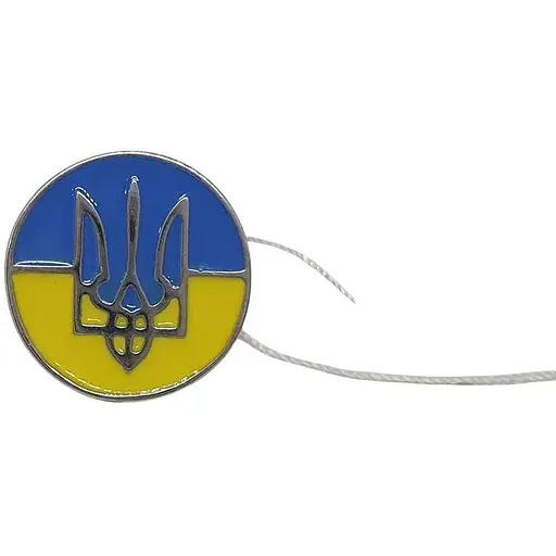 Срібний значок Ірій Тризуб з емаллю. 9511