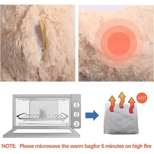 Мягкая игрушка-кролик PetPrime Puppy с теплой сумкой для снятия беспокойства - фото 4