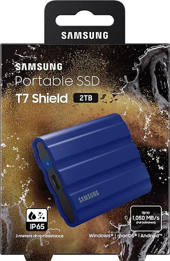 SSD диск внешний Samsung T7 Shield 2 ТВ (MU-PE2T0R/EU) синий - фото 9