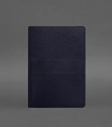 Кожаный блокнот А5 (софт-бук) 9.3 синий Краст - фото 1