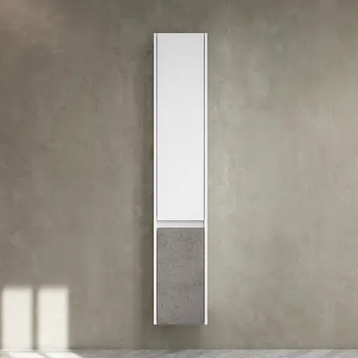 Пенал Am.Pm Gem S підвісний 35 см правий білий глянець/базальт M91CHR0356BF38, Білий - фото 2