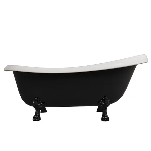 Ванна отдельностоящая глянцевая Amdcon Symphony 167x78 черная из литого камня черные ножки SYMFONYA_167_bl_BLACK_HL Черный - фото 6