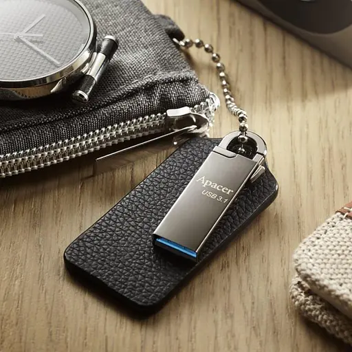 Флеш накопитель с карабином Apacer AH15A 128 GB USB 3.1 металлический - фото 3