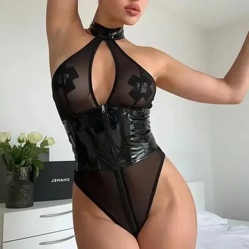 Латексний боді. Еротична білизна БДСМ одяг Сексуальний комплект XXL - фото 1
