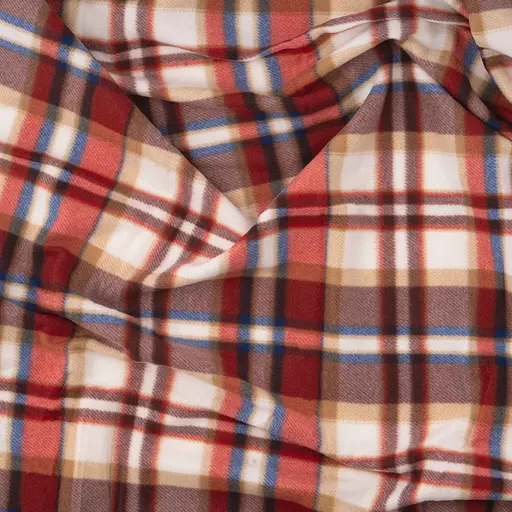 Плед Ardesto Fleece 100% полиэстер клетка бело-коричневый 130 x 160 см (ART0720PB) - фото 5