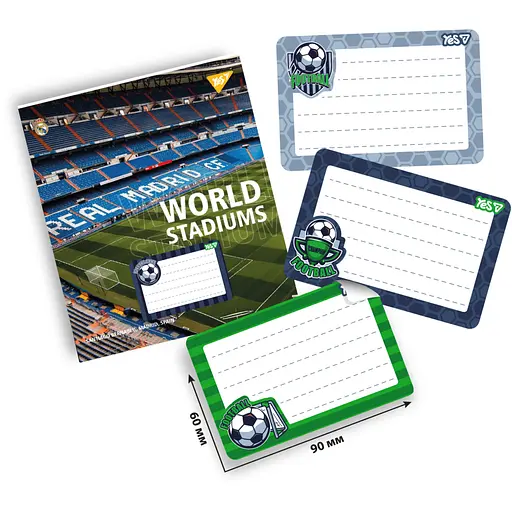 Наліпки на зошити Yes Футбол 8 шт.(955541) - фото 2