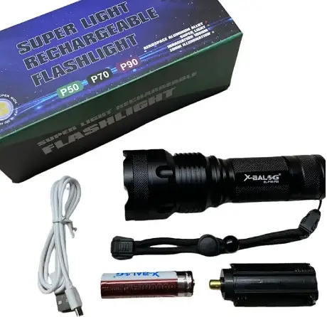 Ліхтар ручний X-Balog BL-P09-P50 zoom +18650 + microUSB + 5 режимів - фото 5