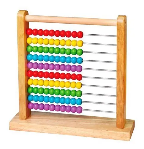 Дерев'яна рахівниця Viga Toys 50493 10 різнокольорових рядів по 10 кісточок - фото 1