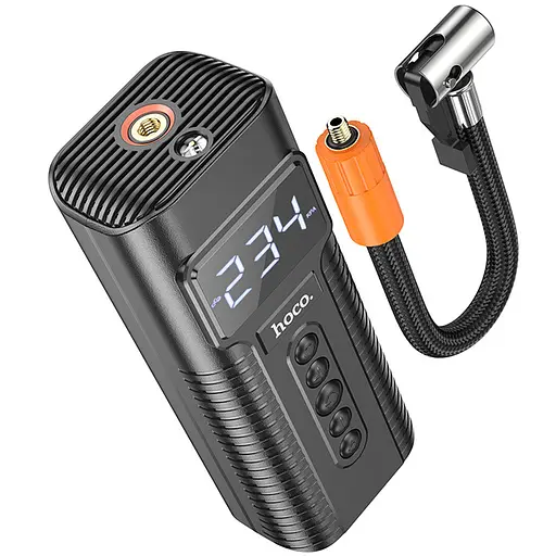 Автомобільний насос Hoco PH55 Roys smart car air pump Black - фото 2