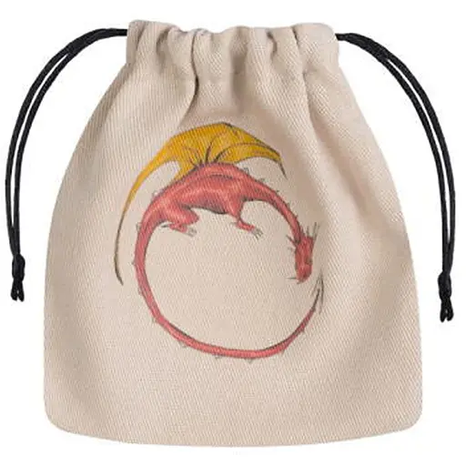 Мішечок для кубиків Q-Workshop Dragon Beige & multicolor Dice Bag (BDRA101) - фото 1