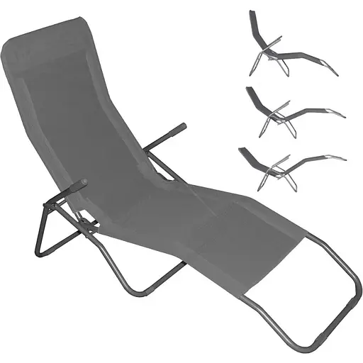 Кресло-шезлонг Jumi раскладной серый - фото 3