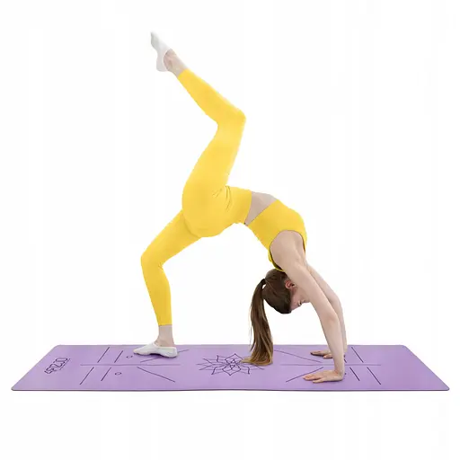 Коврик (мат) спортивный 4FIZJO PU 183 x 68 x 0.4 см для йоги и фитнеса 4FJ0589 Violet (P-5907739319548) - фото 16