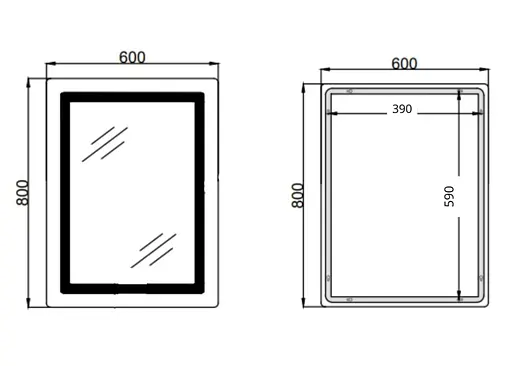 Дзеркало Qtap Cardinal (CA2) прямокутне з LED-підсвічуванням Touch QT0478C608048453 - фото 8