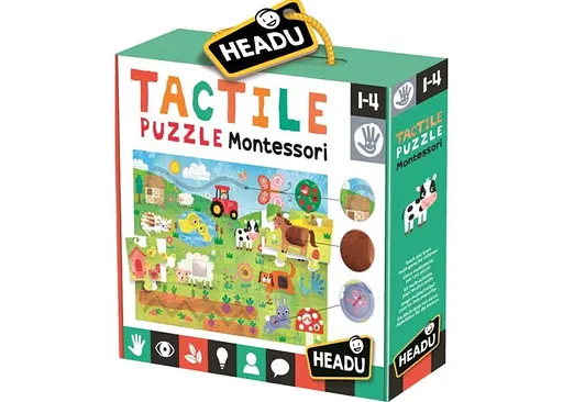 Настільна гра Headu Тактильний пазл Монтессорі. Ферма (Montessori. Tactile Puzzle: Farm) (MU23592)