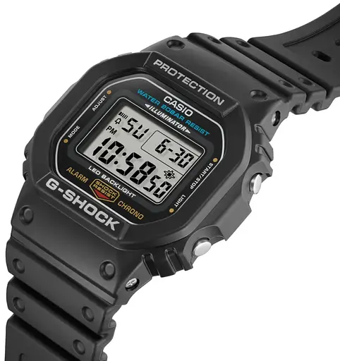Противоударные часы Casio G-Shock DW-5600UE-1ER с полимерным ремешком - фото 2