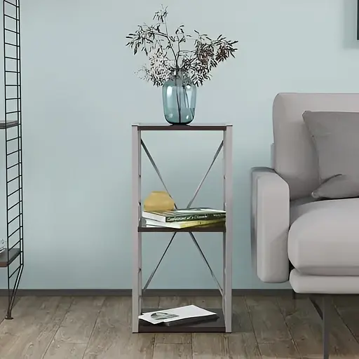 Этажерка 3/34 Ferrum-decor Серии Коннект 73x34x28 серый ДСП Венге 16мм (FRD-105541)