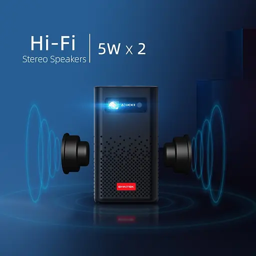 Портативный карманный проектор Byintek P20 с WiFi, поддержка 4K 3D, аккум на 7200 mAh - фото 5