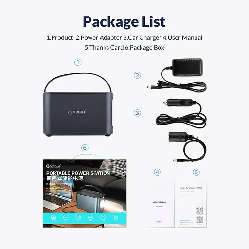 Портативна електростанція зовнішній акумулятор Orico 43500mah 120W Power station - фото 6