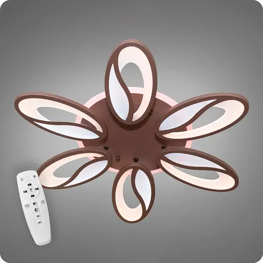 Люстра світлодіодна 517 Dlight 3color з пультом 105Вт Коричневий (02008) - фото 1