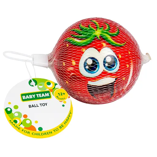 Игрушка Baby Team Мячик красный (8760_клубника) - фото 3
