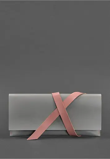 Кожаный женский тревел-кейс Voyager 1.0 Серый с розовым - фото 2